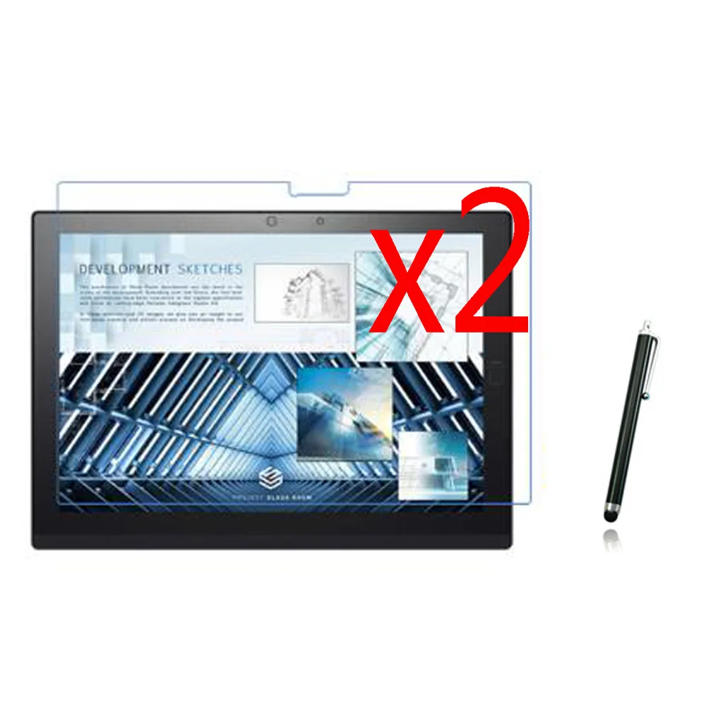 

3in1 2x LCD Clear Screen Protector Films Protective Film Guards +1x Stylus For Lenovo Thinkpad X1 Tablet 2 Gen 2nd 12"
