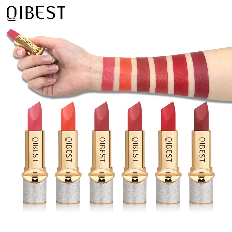 

6 Colors Sexy Red Lip Velvet Liquid Lipstick Women Star Diamond Waterproof Matte Lipstick Long Lasting Wet Makeup Nude Make Up