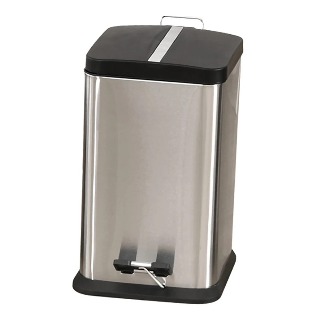 Step-On 6 Litre / 1.6 Gallon Trash Can, Stainless Steel, Rectangle