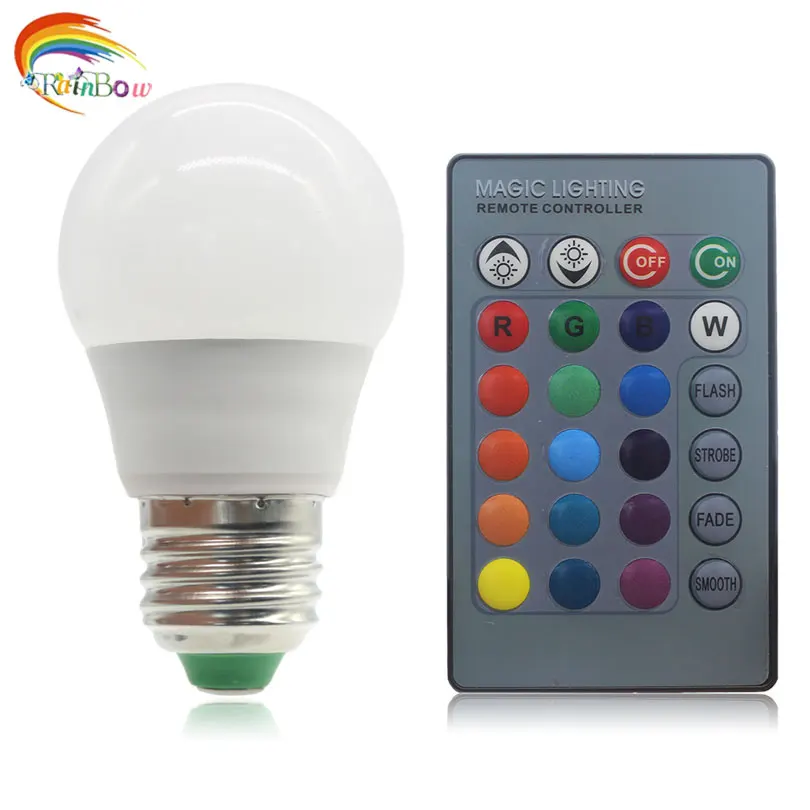 Новинка 2017 года светодиодные лампы E27 E14 RGB лампа колба в виде лампады led GU10 COB 9 W