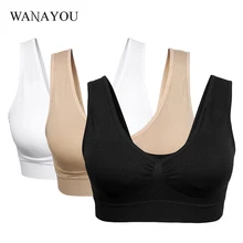 M-3XL женские спортивные Лифчики без швов без косточек с поролоновыми вставками укороченные топы удобные спортивные бюстгальтеры для йоги нижнее белье жилет для бега плюс размер