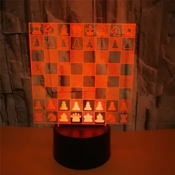 

Creative international chess Night light Touch lamp luminaria 3d led lamp RGB USB Table lamp for children, girl friend, parents