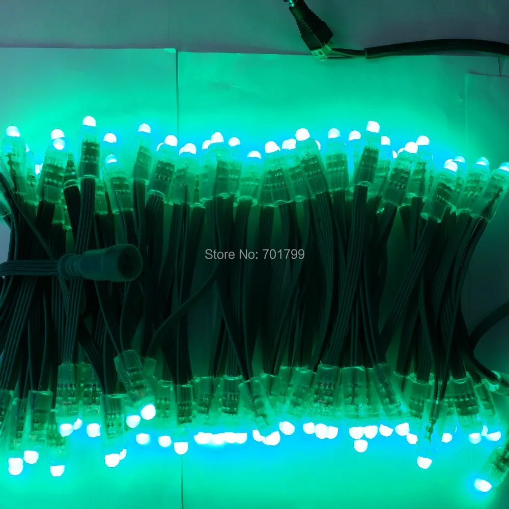 DC12V 100 узлов/strand узел сброса RGB узлов класс IP68 24 Вт Зеленая проволока с 13 5 мм