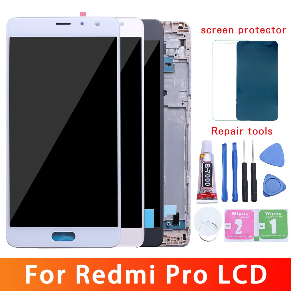 

AMOLED 5.5 Original LCD For XIAOMI Redmi Pro Display Touch Screen Digitizer with Frame Replacement for Xiaomi Redmi Pro Display