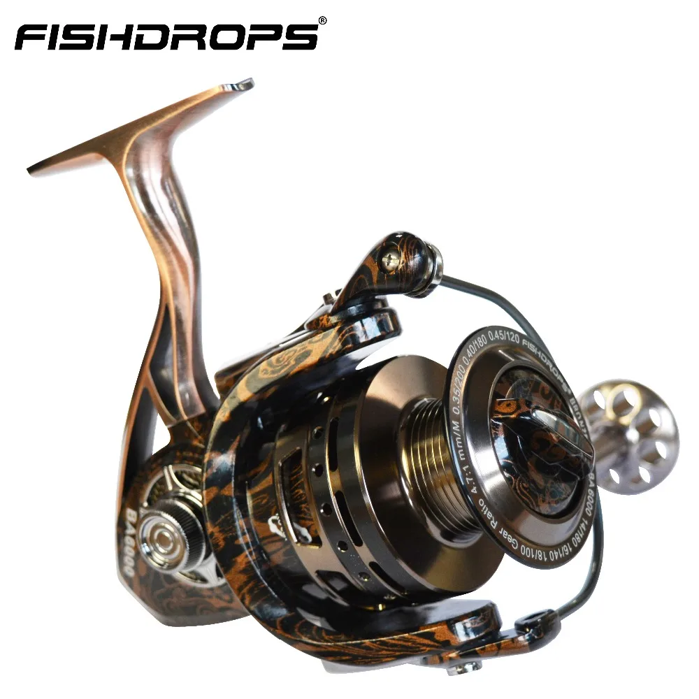 

Fishdrops Reel spinning Metal body fishing spinning metal spool boat fishing spinning reel