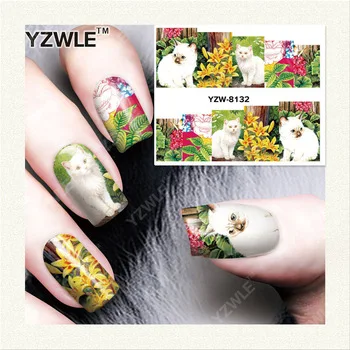 YZWLE 1 Sheet DIY Decals Nails Art Water Transfer Printing Stickers Accessories For Nails Salon  YZW-8132