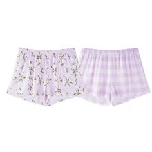 Летние Ночные Шорты для сна с принтом из 2 предметов простая свободная Пижама с эластичной резинкой на талии Домашняя одежда