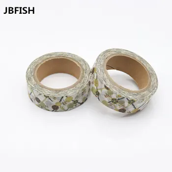 

JBFISH DIY Paper Japanese Washi Masking Tapes Monet Flowers Peony Adhesive Tapes Alideco 8080