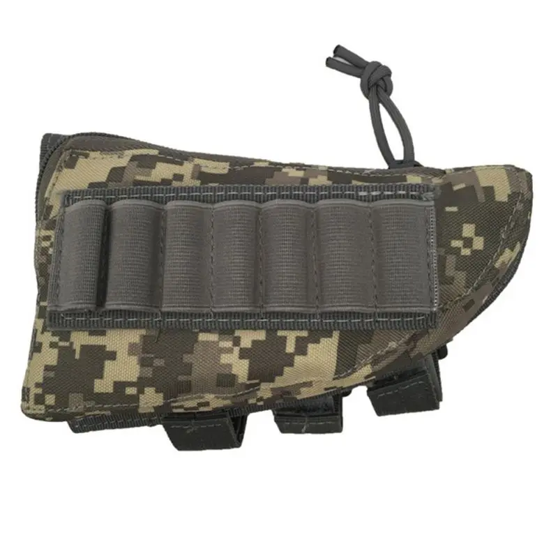 

Military Airsoft Paintball CS War Game 600D Rifle Stock Ammo Portable Pouch with Cheek Leather Pad for Hunting Sports 5 Colors