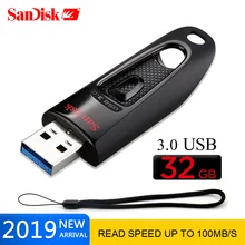 Флеш-накопители SanDisk 16 ГБ 32 ГБ 64 Гб 128 ГБ 256 ГБ флешка, переносной usb-накопитель memoria USB 3,0 ULTRA Flash Drive USB Key U Disk для ПК