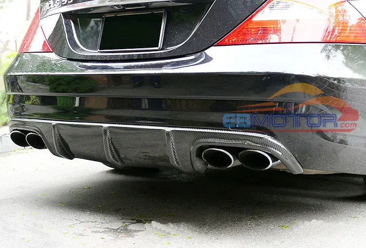 3K Real Carbon fiber Rear Add-on Bumper Diffuser for Mercedes Benz W219 CLS CLS55 CLS63 AMG MODEL 2006-2011  M086