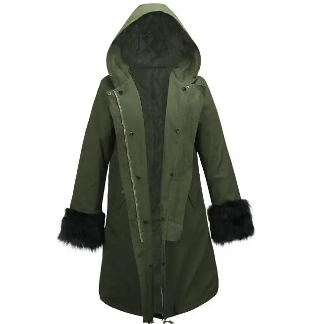 Parka À Veste Outwear Femmes Chaud Épaississent Manteau De Fourrure Col Hiver Capuchon Casual CoQBerdWx
