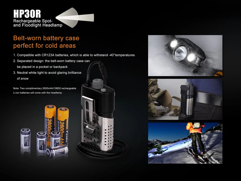 Fenix HP30R Rechargeable Spotlight and Floodlight Headlamp (7)