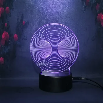 

LED Bulbs 3D Art Visual Creative Decor Desk Table Lamp Nightlight Concave shape Spheric Lighting Baby Sleep Lamp Kid Gifts Lava