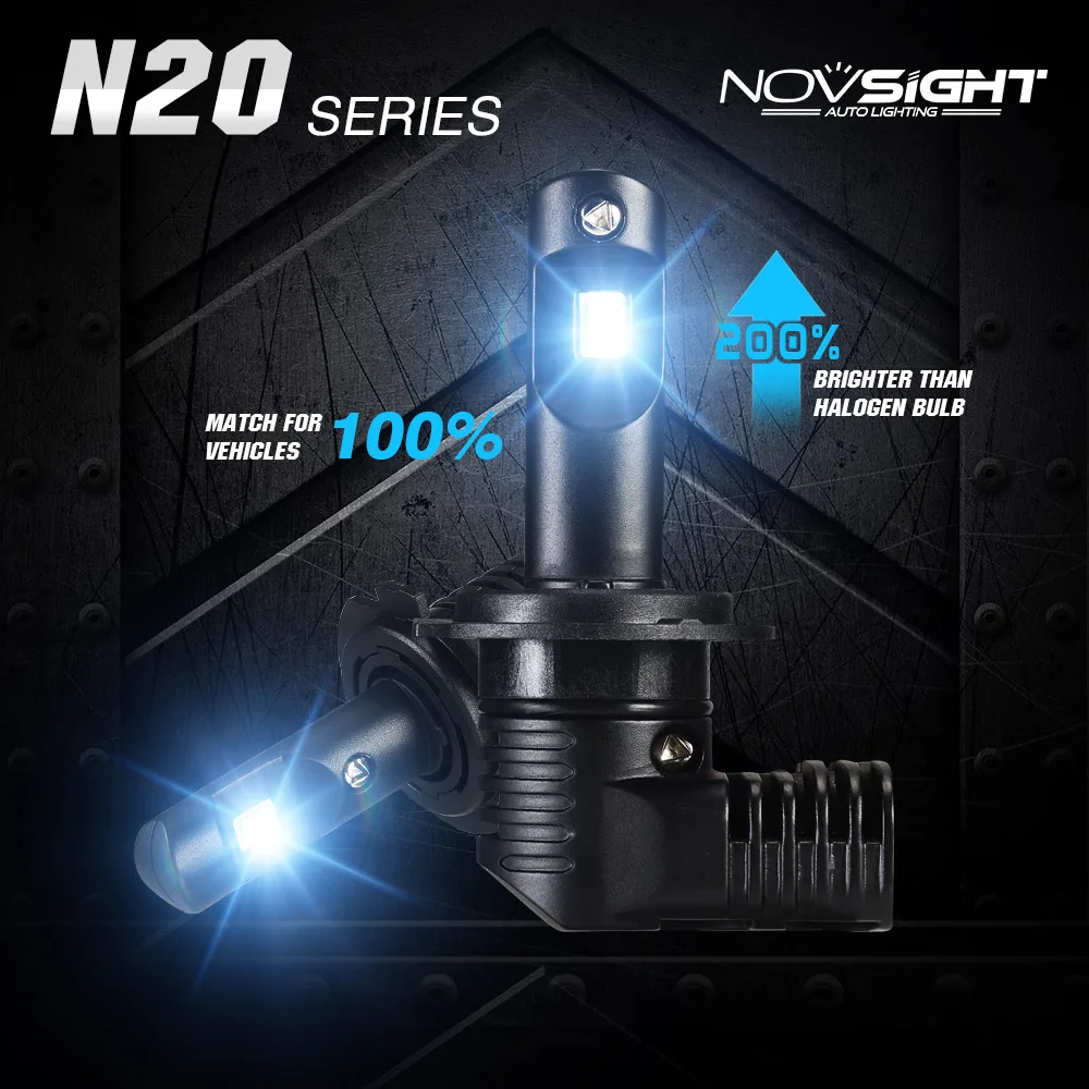 NOVSIGHT 1:1 дизайн H7 Led H4 Автомобильные фары лампы H11 H16JP 9005 9006 9012 P13 PSX24W PSX26W 50W 10000LM 6500K