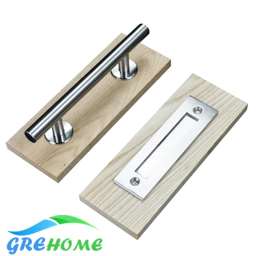 Stainless Steel and Black carbon steel Sliding Barn Door Handle Wood door handle barn door pull