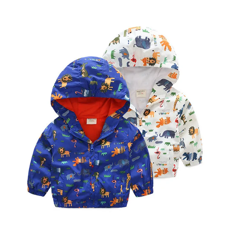 

Boys girls jackets Cute Dinosaur Spring Children Coat Kids Jacket Outerwear Coats Active Boy Windbreaker Baby Clothes JSB1037