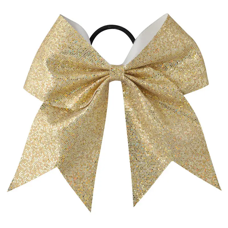 

7" Large Sequin Scrunchy Grosgrain Ribbon Hair Bows Solid Elastic Hairband Woman Ponytail Holder Hair Tie Girls Hair Accessories