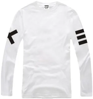 2014 Direct Selling Promotion Full Clothing Brand Shipping Solid Color Cotton Long Sleeve T Shirts for Lovers Dress 39 | Мужская одежда