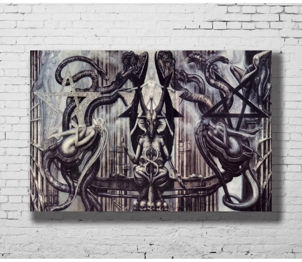 

Hr Giger Alien Dark Evil Abstractive Li II Pop New Wall Sticker Home Decoration Silk Art Poster