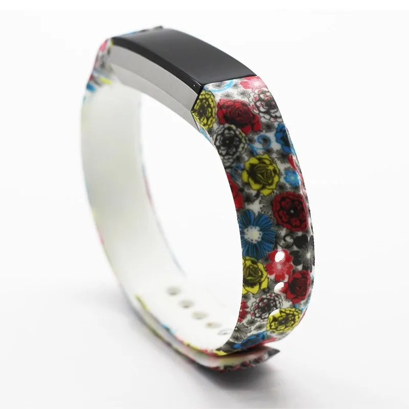 Patterns Large & Small Silicone Fitbit Alta Wristbands Sports Smart DIY Watch Bands Bracelet Strap Replacement in 20 Colors (45)