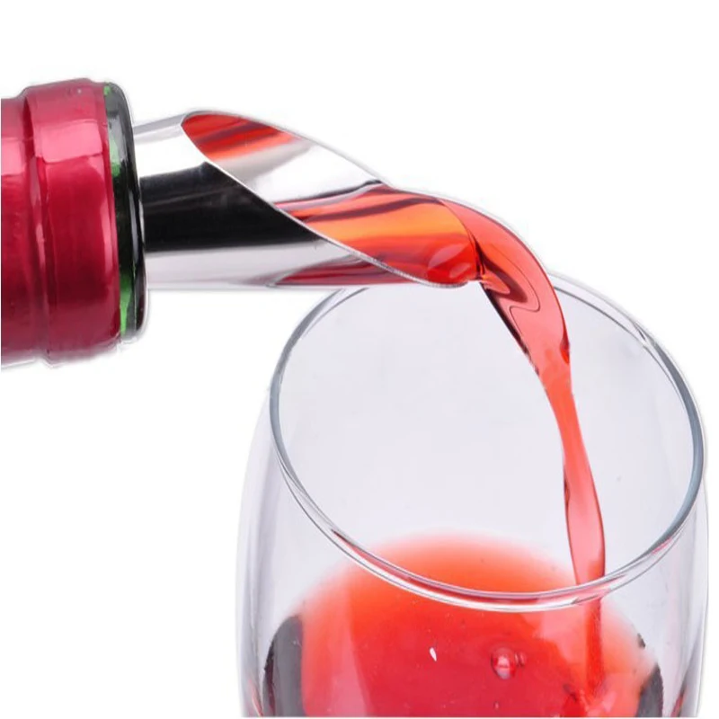 2 in 1 Red Wine Champagne Stainless Steel Silicone Pouring Device Cork