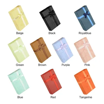 

16pcs/lot Kraft Necklace Earrings Ring Jewelry Box 8x5x2.5 cm Gift Boxes Jewelery Accessories Packaging Colorful Present Cases