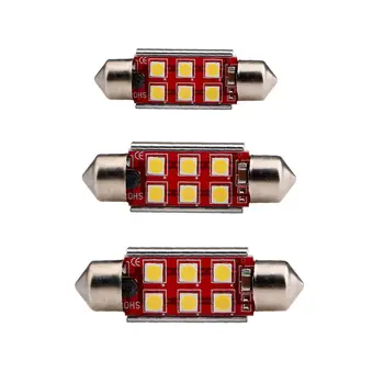 

50pcs automobile Canbus Dome festoon light 3030 31mm 4SMD C5W led 12v 36mm/39mm/41mm 6SMD glove box bulb pathway lamp CE ROHS