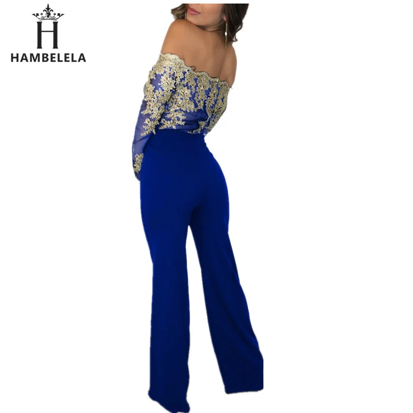 HAMBELELA 2018 Sexy Off Shoulder Women Jumpsuit Slash Neck Lace Patchwork Autumn Winter Bodysuit Bodycon Casual Playsuit Rompers (4)
