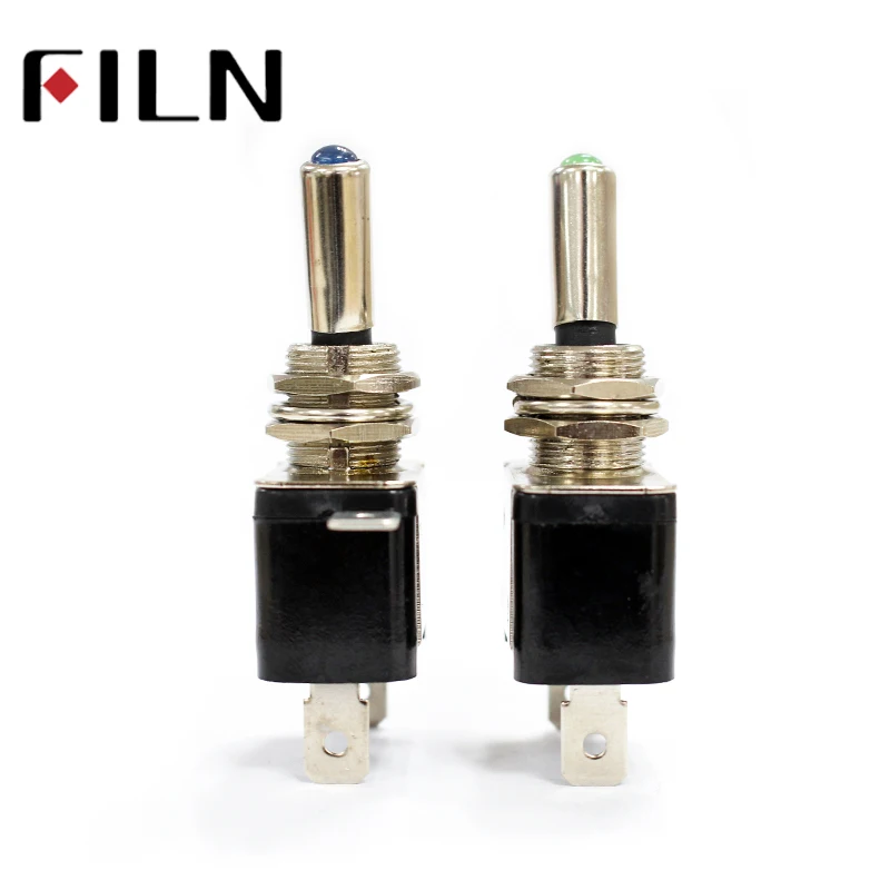 CNFILN 12mm Toggle switch with Dot light , Auto switch 12v led SWITCH (6)