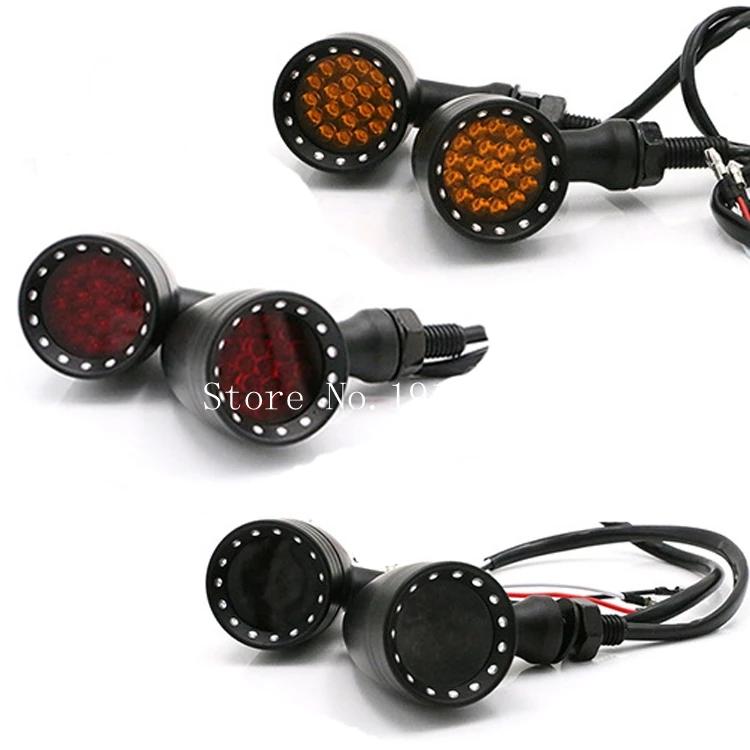 Motorcycle Aluminum 20 LED Brake Turn Signal Indicator Light For Harley