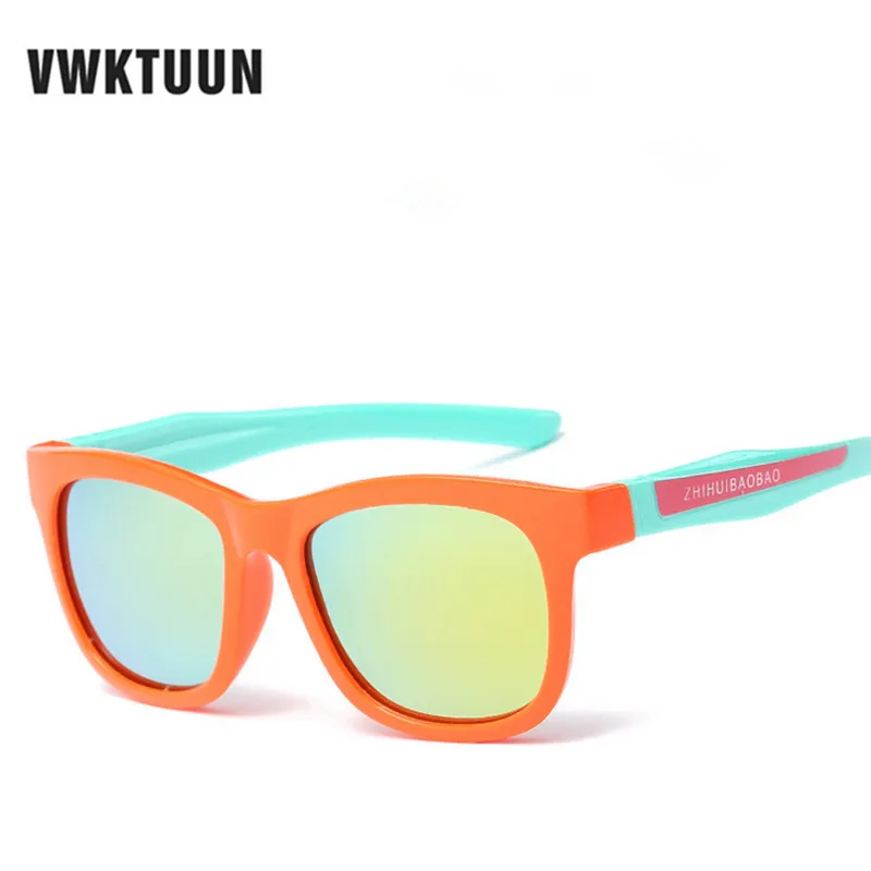 VWKTUUN поляризованные солнцезащитные очки для детей UV400 для мальчиков и девочек модные резиновые Повседневные очки уличные спортивные очки детские солнцезащитные очки - Цвет линз: C 6