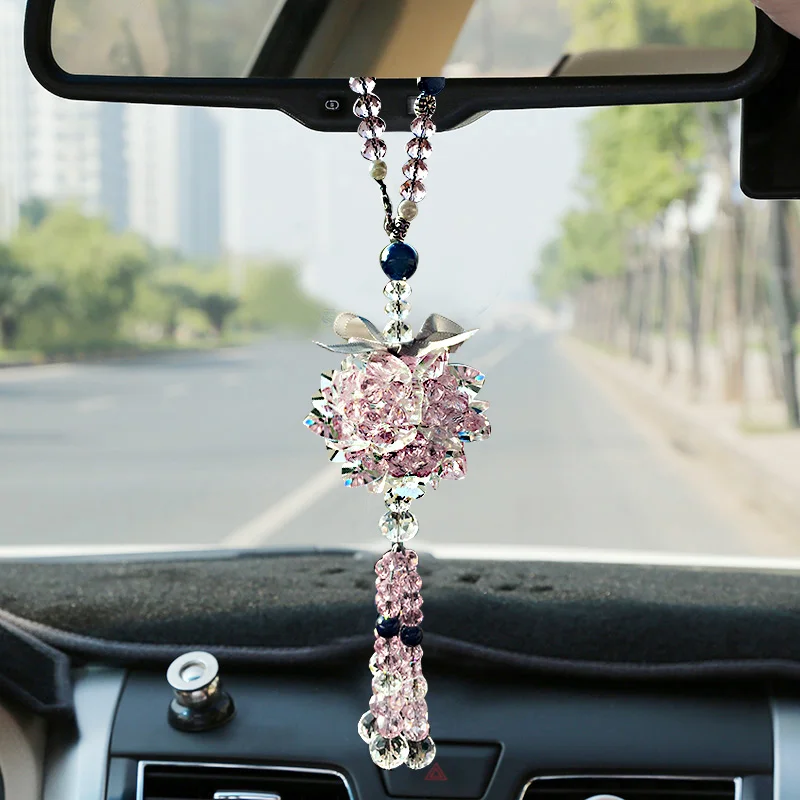 

Car pendant car accessories high-end lady lovely rearview mirror Ping An car crystal pendant