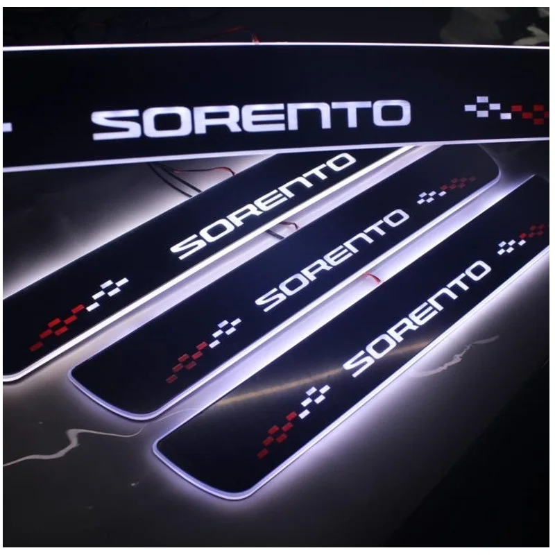 Светодиодный чехол на порог двери для KIA SORENTO светодиодный планка боковой 2009 2014 2015