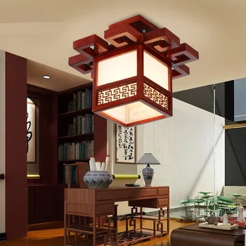 

The new Chinese youth light wood ceiling lamps LED corridor lamp lamp classical bedroom lamp Ceiling Lights ZA ZS46