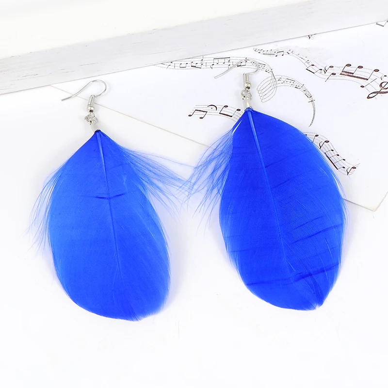 Женские серьги с кисточками ZHINI модные длинные в форме капли|feather earrings|long earringswomen