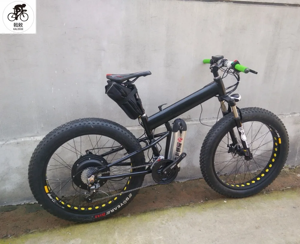 

Kalosse adults bike 48V 1000W electrical beach bike 27 speed M390 electrical fat bike 26*4.0 tires