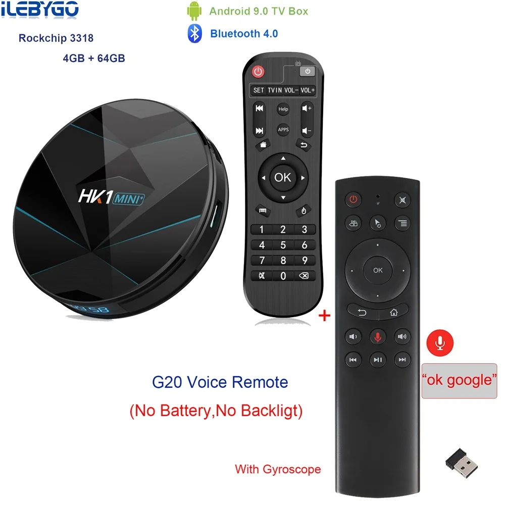 HK1 Мини плюс Android 9 0 tv Box 4 Гб 64 RK3318 ядра 2 4G/5G Wifi K HD телеприставка mini MAX 4G 32G 100 M 3 USD Отт