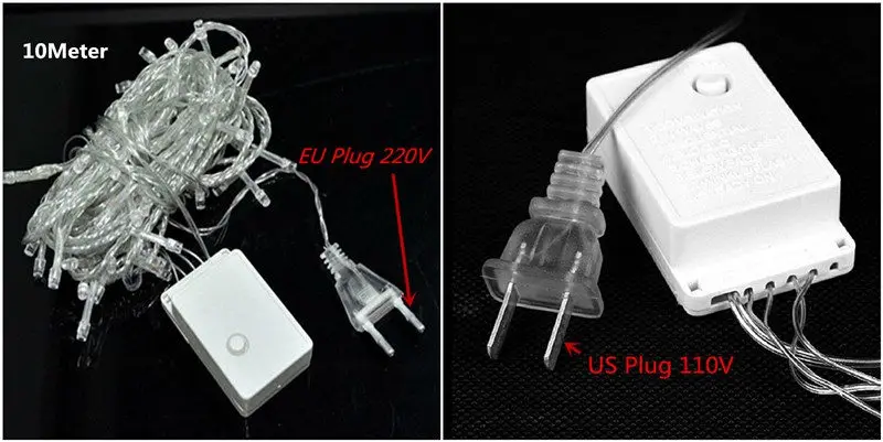 10 м 100 Светодиодная лента, светильник для дома, улицы, праздника, Рождества, Декоративной Свадьбы, рождественской гирлянды, сказочные гирлянды, полосы, вечерние светильник s EU 220 В