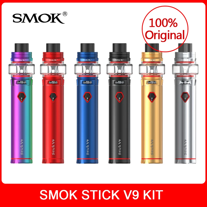 Original SMOK Stick V9 Kit with 3000mAh Battery+ TFV8 Baby V2 Tank 5ml+ Coils Electronic Cigarette VS stick prince vape pen kit