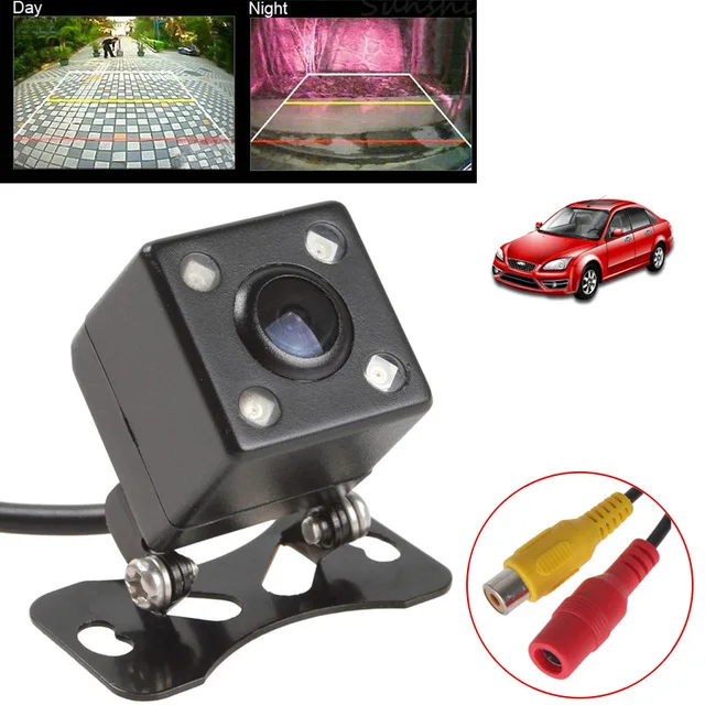 

Universal Waterproof Rear View Camera Wide Angle Car Back Reverse Camera CCD 4 LED Light Night Vision Parking Assistance Camera