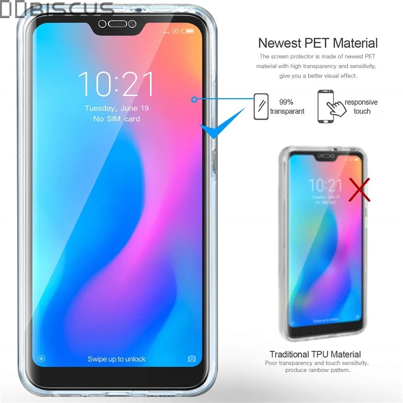 Чехол на 360 градусов для Xiaomi Redmi Note 7 6 Pro Redmi 7A 6A GO 5 Pro 4X 5 Plus Mi 9 Lite Mi 9T A3 8 Lite A1 A2 чехол на весь корпус с сенсорным экраном