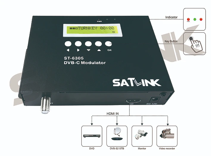 ST-6305 DVB-C modulator Satlink