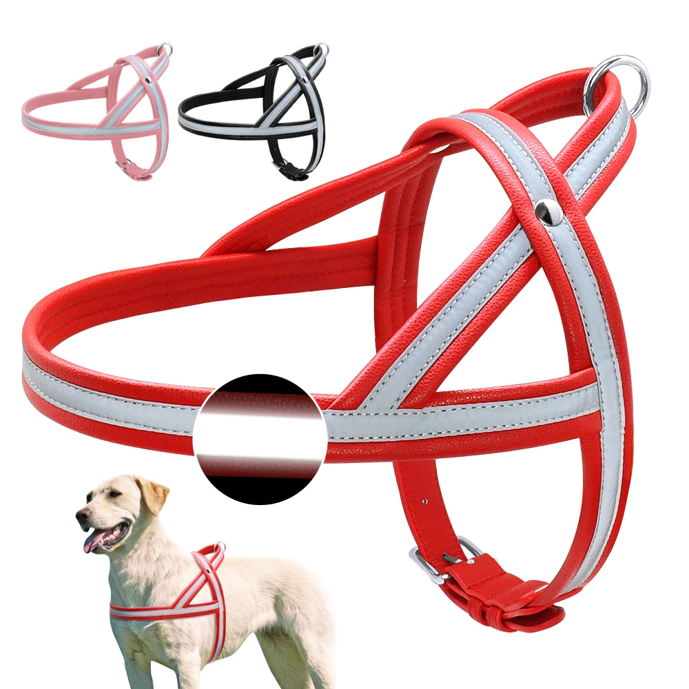 pink dog harness large