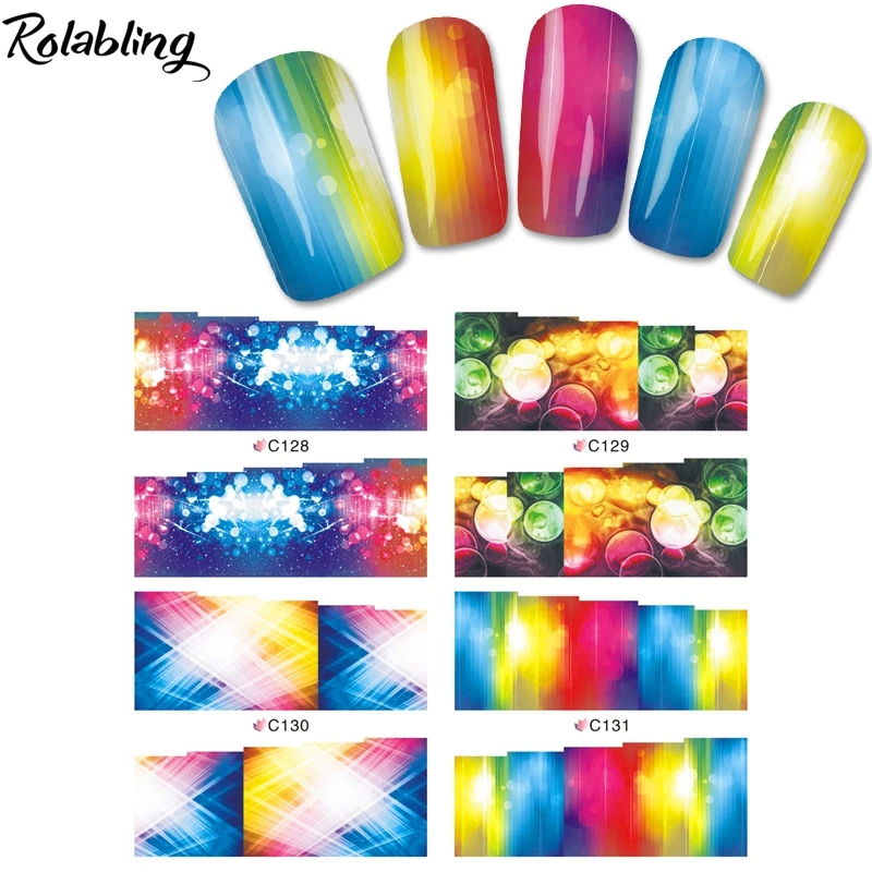 

New Hot Sale Colorful Bubbles Series Water Transfer Nail Sticker on Nail Decoration Sticker Girl Design Nail Decal