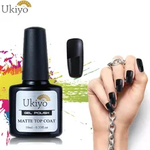 Ukiyo 10 мл матовое верхнее покрытие замочить от УФ-гель для ногтей праймеры полу Перманентный дизайн ногтей маникюр Гель Лаки Матовый верхний слой лак