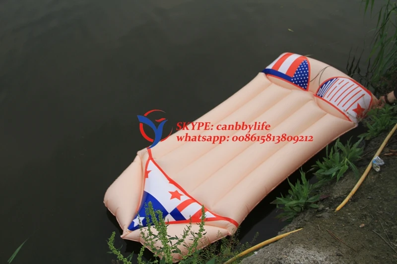Новейшая Форма бикини надувная водная кровать+ надувной плавающий матрац+ надувной водный пляж Лило матрас