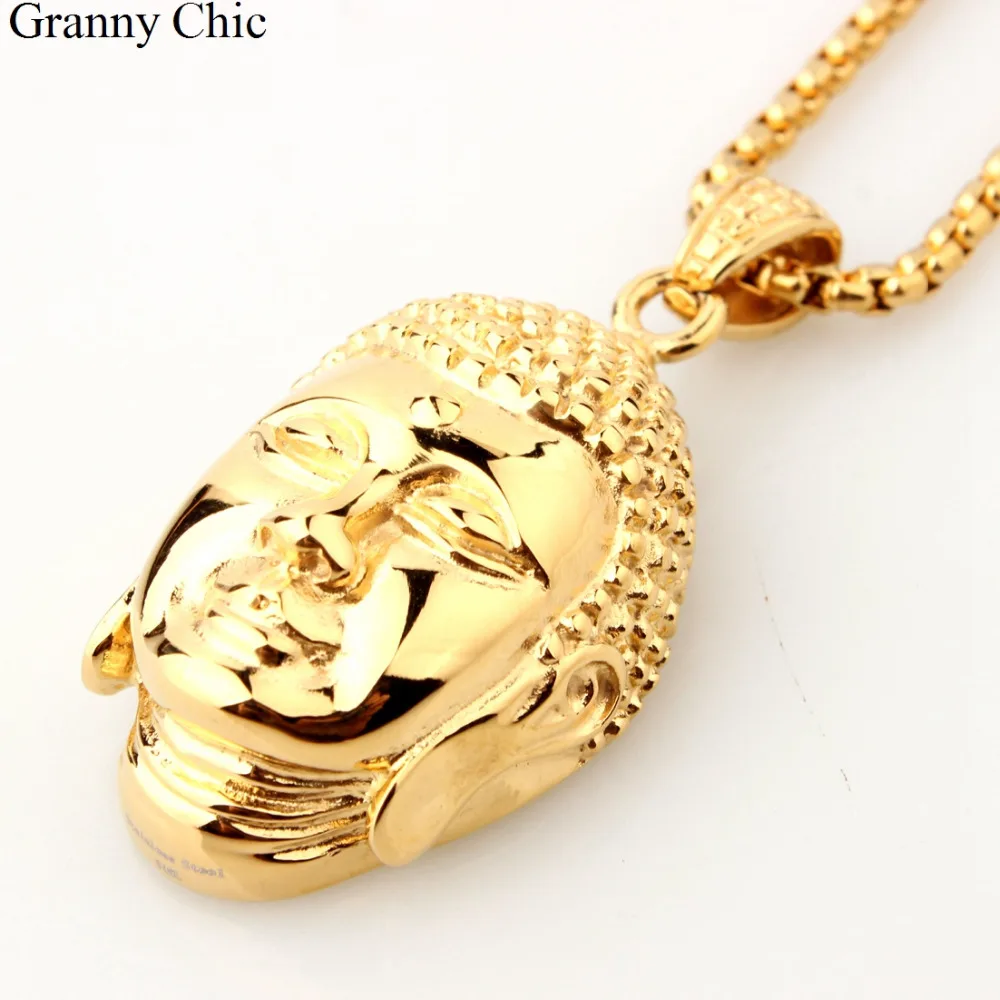 Мужские ювелирные изделия Granny Chic Серебряный/черный/золотой кулон Будды из