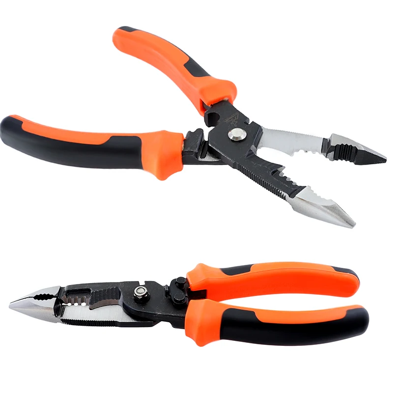 GHIXACTO 5 In 1 Wire Stripper Pliers 8" / 210mm Cable Crimping Cutter Pliers CR-V Electrician Cutting Hand Tools Wire Crimpers