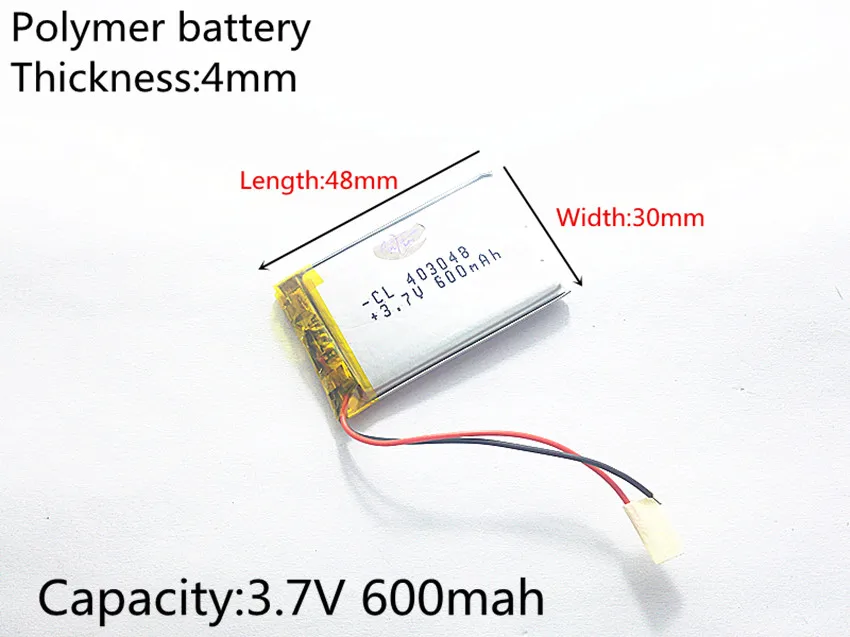 3 7 V 600mAH [403048] PLIB/полимерный литий-ионный/литий-ионный аккумулятор для GPS mp3 mp4